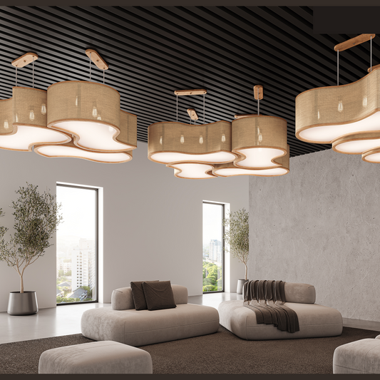 Lámpara Colgante Orgánico Bouclé