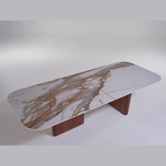 Mesa Comedor Mabelle Bipartida Mármol